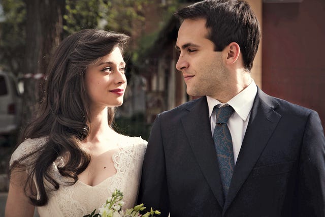 Karina y Carlos vestidos de novios