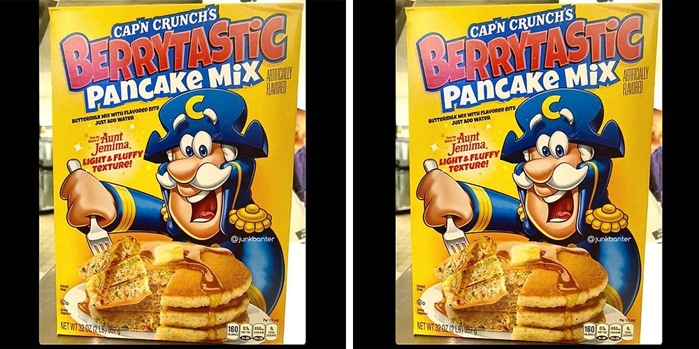 Cap'n Crunch's New Berrytastic Pancake Mix Is Filled With Cereal Pieces