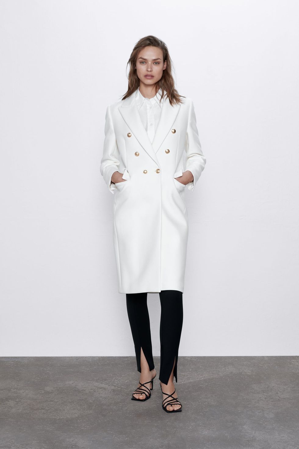 cappotto zara donna cappotto bianco moda