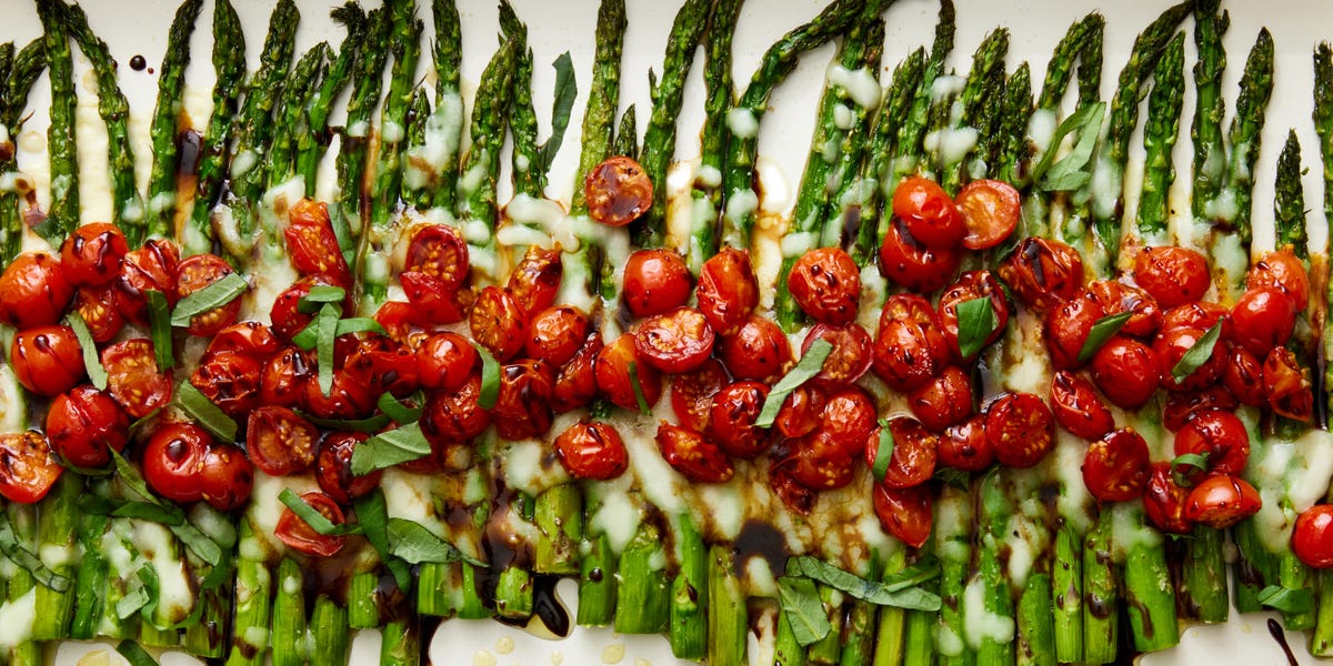 preview for This Caprese Asparagus Is The Cheesy Summer Side We're Pairing With Everything