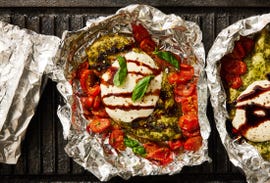 caprese chicken foil packs