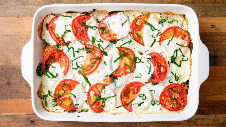 caprese quinoa bake