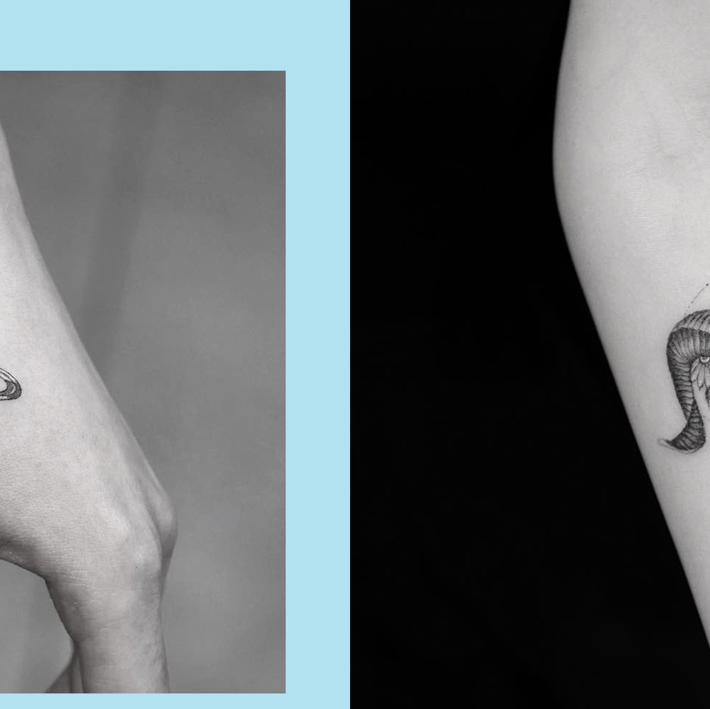 leo and scorpio intertwined tattoo