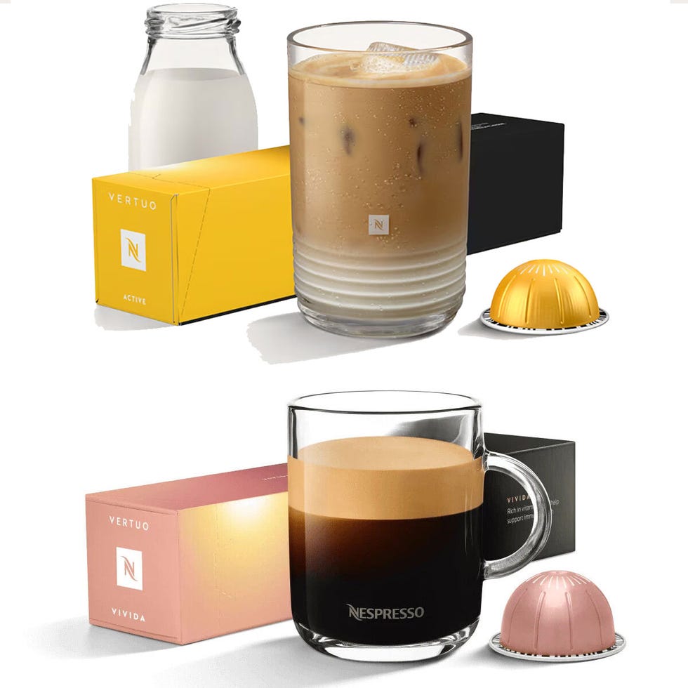 coffee drinks with nespresso capsules and milk