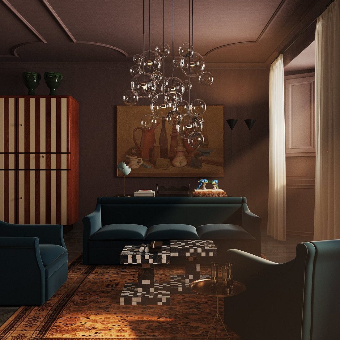 modern living room with stylish furniture and decor modern living room with stylish furniture and decor