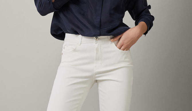 Massimo Dutti el pantalón blanco que estiliza
