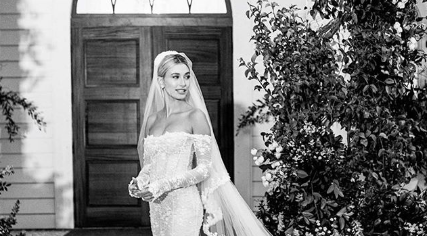 Hailey bieber discount vestido de novia