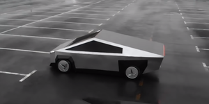 Tesla Cybertruck replica rusa con Lada Samara