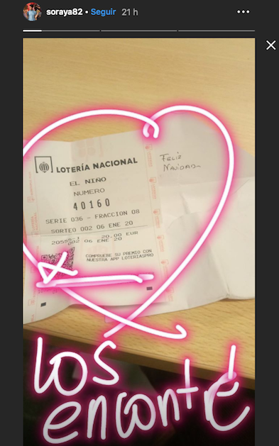 El caos de Soraya Arnelas al perder un billete de lotería premiado