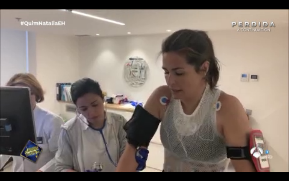 Nuria Roca en su entrenamiento