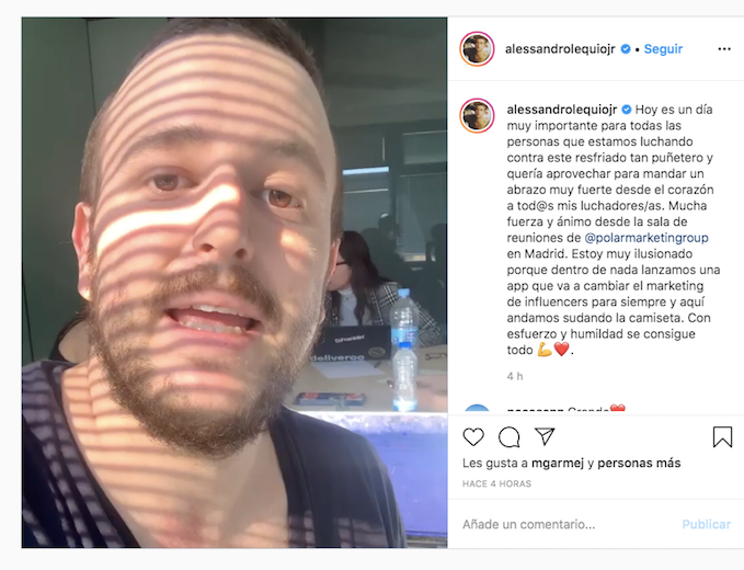 El optimista mensaje de Aless lequio frente al cáncer