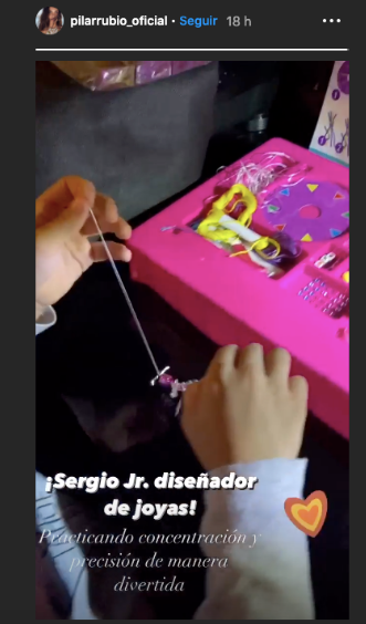 pilar rubio muestra la nueva habilidad de su hijo sergio