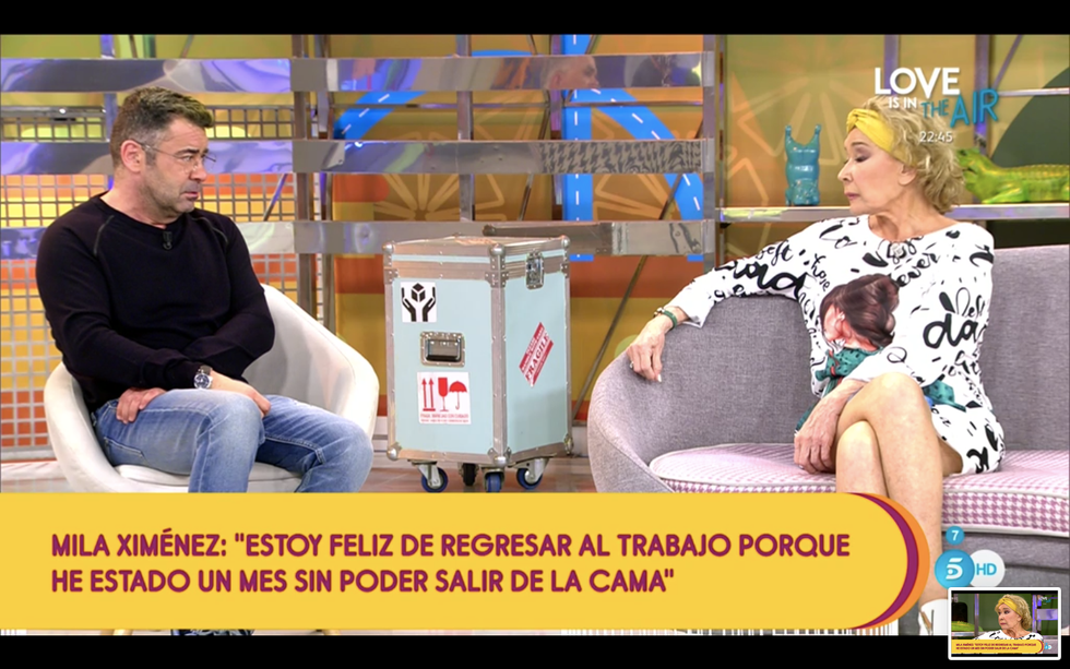mila ximénez regresa a 'sálvame' tras meses de ausencia y en pleno tratamiento contra el cáncer