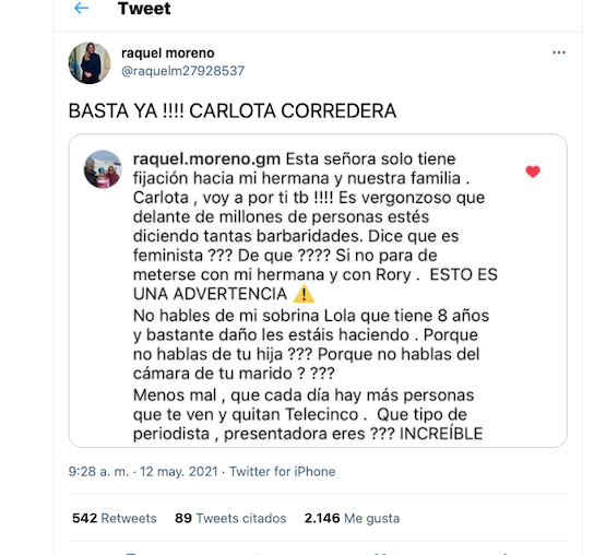 carlota corredera y raquel moreno