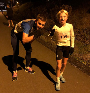 niño noruego en una carrera de 10k