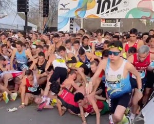 la caótica salida del 10k de valencia