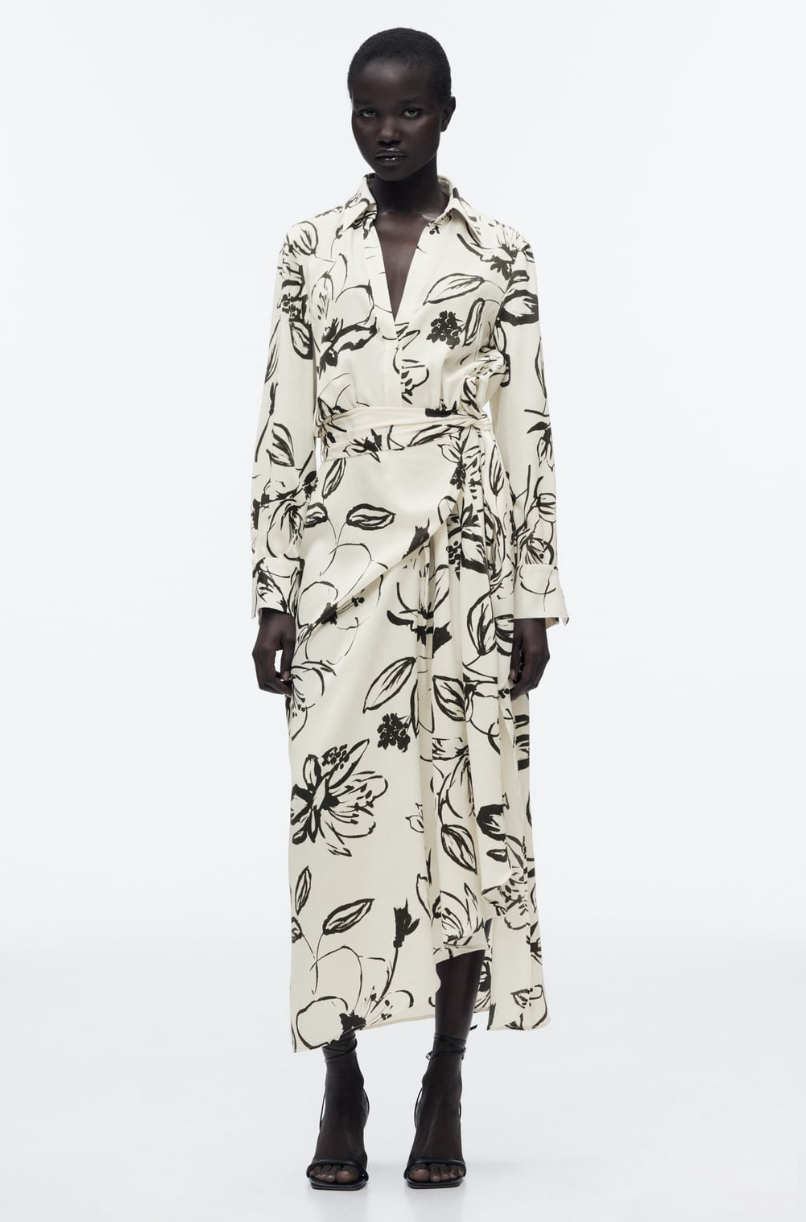 El vestido estampado de Zara que estiliza la figura y adoran las mujeres de  más de 50 porque rejuvenece (y no para de agotarse)