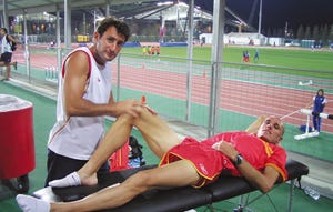 ángel basas, fisioterapeuta de la real federación española de atletismo