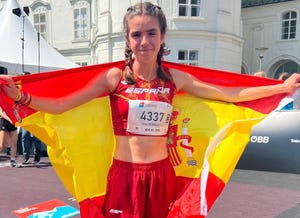 ines herault en el mundial de trail running