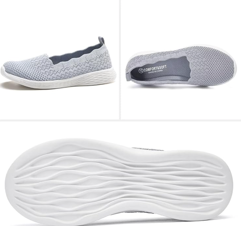 sporty slipon shoe with a flexible sole and breathable material