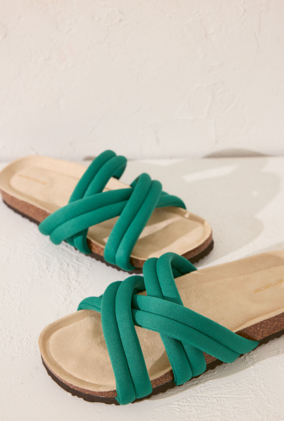 sandalia bio tiras neopreno verde