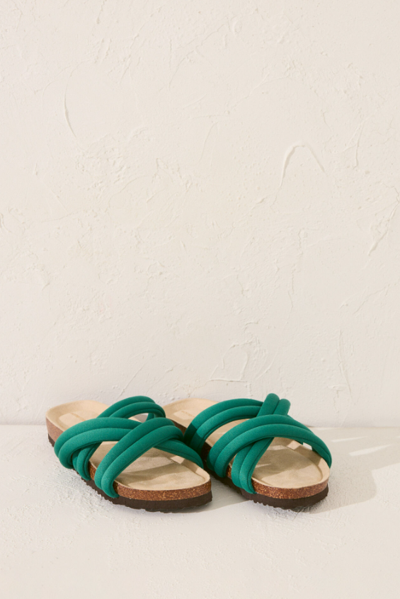sandalia bio tiras neopreno verde
