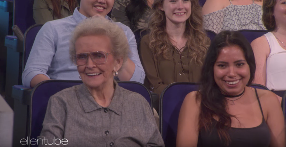 Miley Cyrus's grandmother in the audience