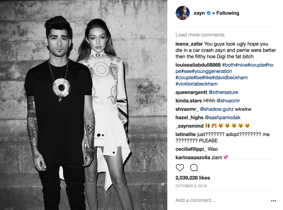 Zayn Malik Purges Entire Instagram Account and Gigi Hadid Photos ...