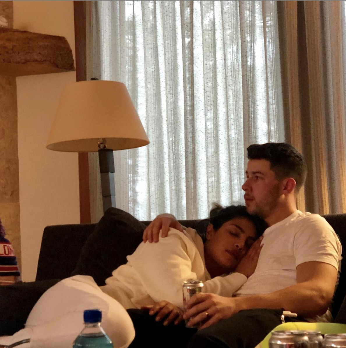 Photo: Priyanka Chopra and Nick Jonas snuggle up in throwback