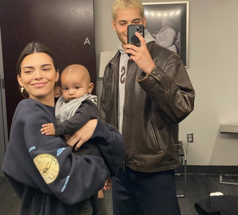 Kendall Jenner and Fai Khadra with Psalm West
