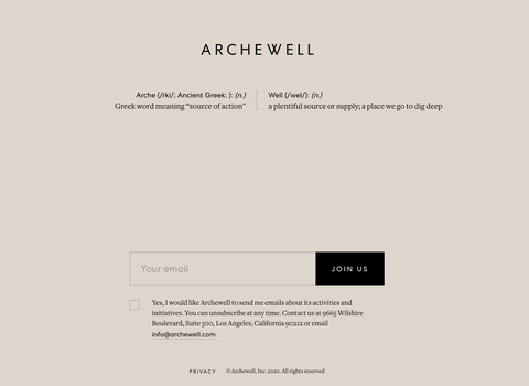 archewell's site