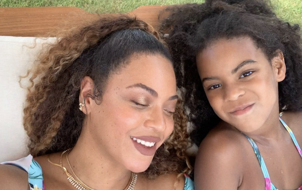 beyoncé's kids with her during her 38th birthday celebration