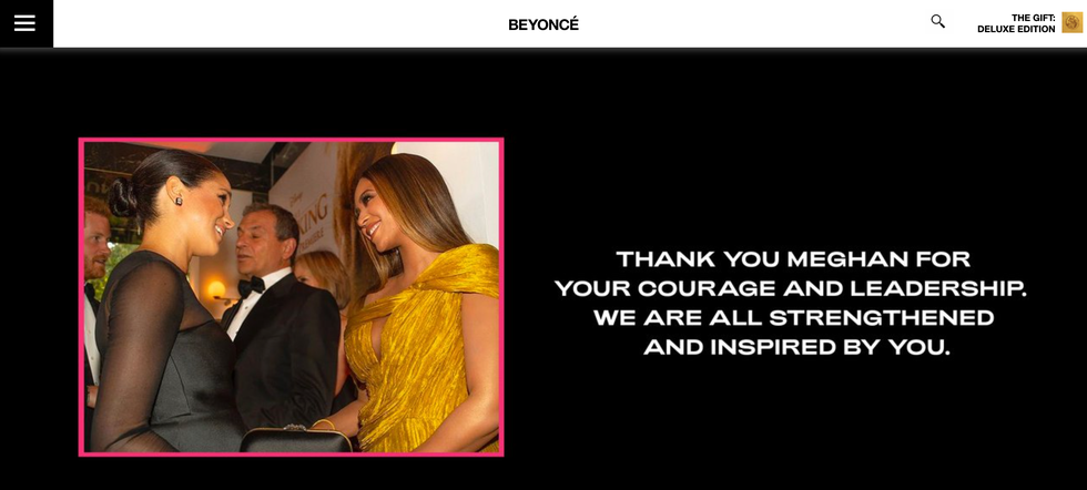 beyoncé's tribute to meghan
