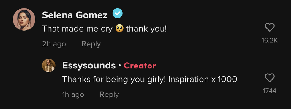 selena gomez's tiktok comment about her having to persevere through so much
