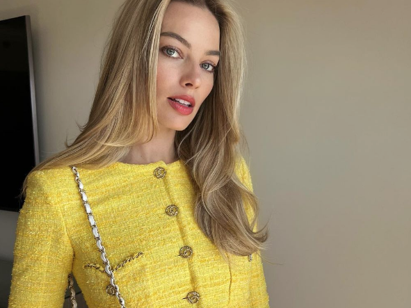 Margot Robbie Channels Clueless's Cher in a Yellow Tweed Set on Barbie Tour
