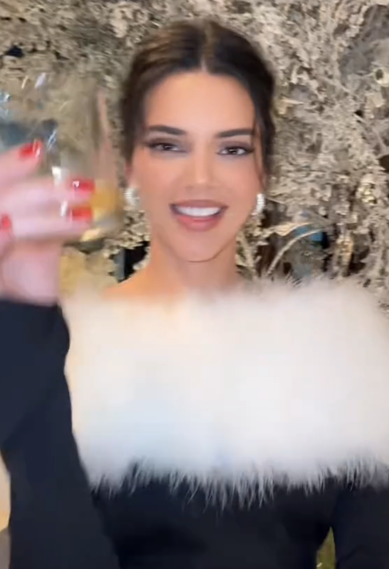 kendall jenner holding a drink