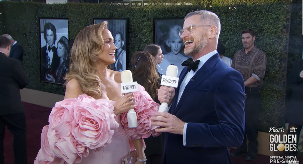 Jennifer Lopez Wore Nicole + Felicia Couture To The 2024 Golden Globe Awards