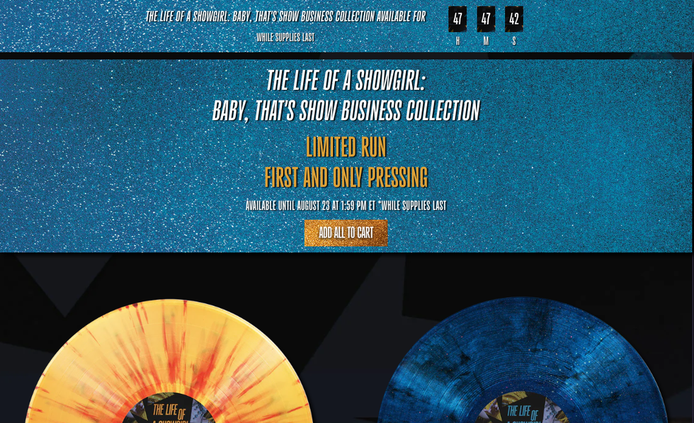 taylor swift’s vinyl editions on her site