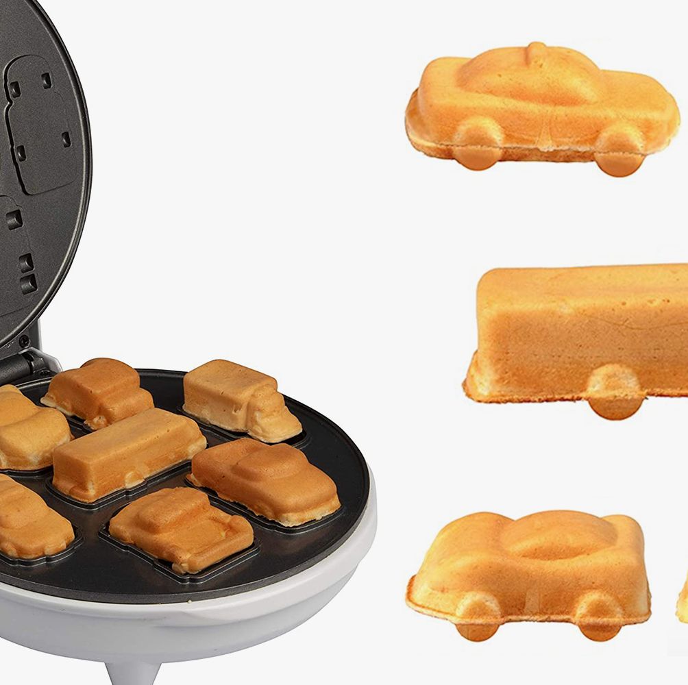 Cars & Trucks Mini Waffle Maker - Make 7 Fun Different Vehicles- Police Car  Firetruck Construction Truck & More Automobile Shaped Pancakes- Electric