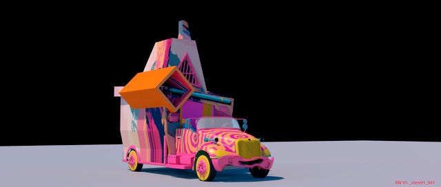 weird barbie concept car