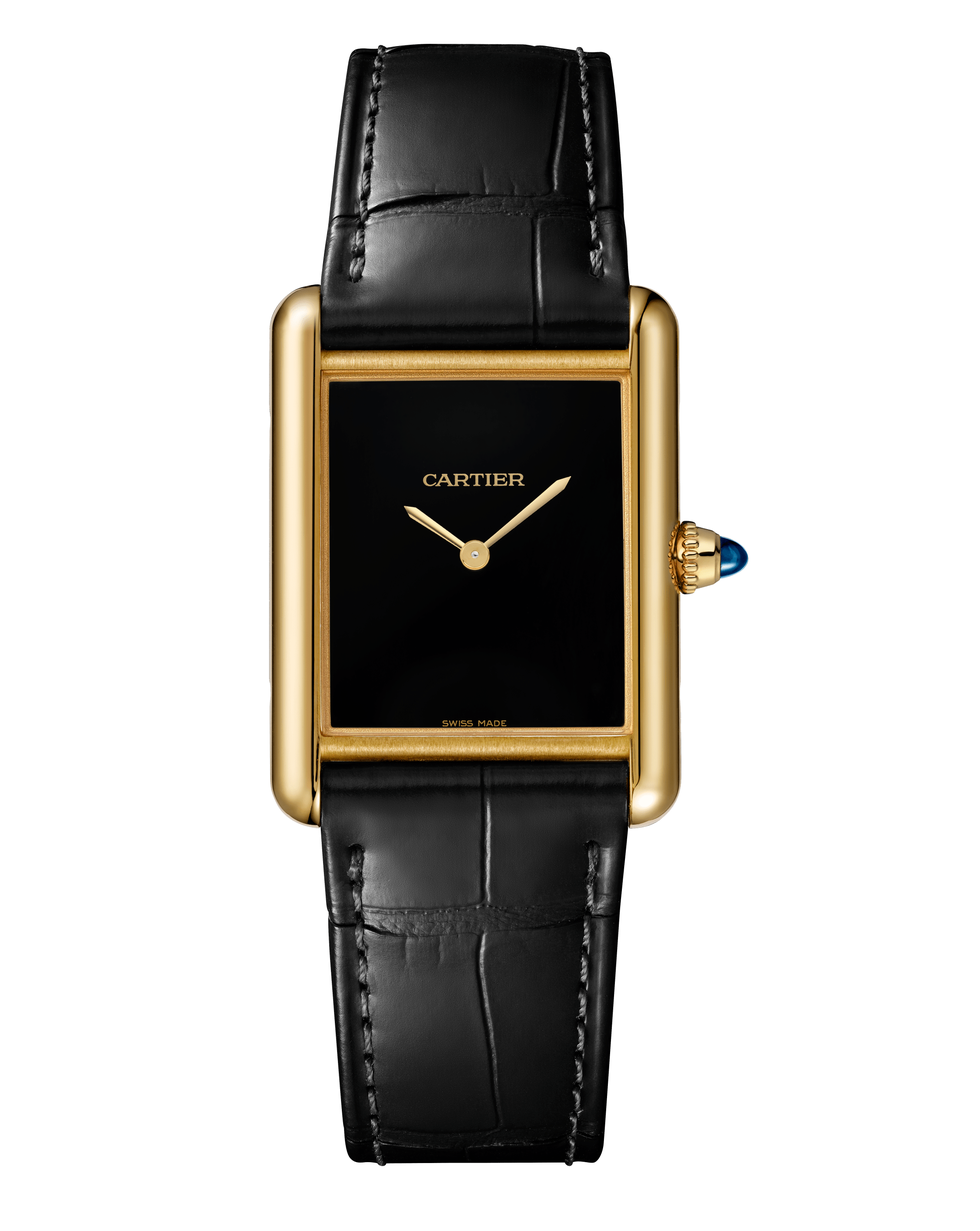 cartier tank louis cartier，不只chanel ﻿première腕錶，10款時髦黑色系金錶女錶推薦！