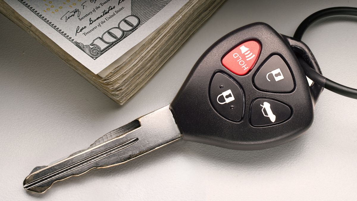 car and key money for buying a car with cash