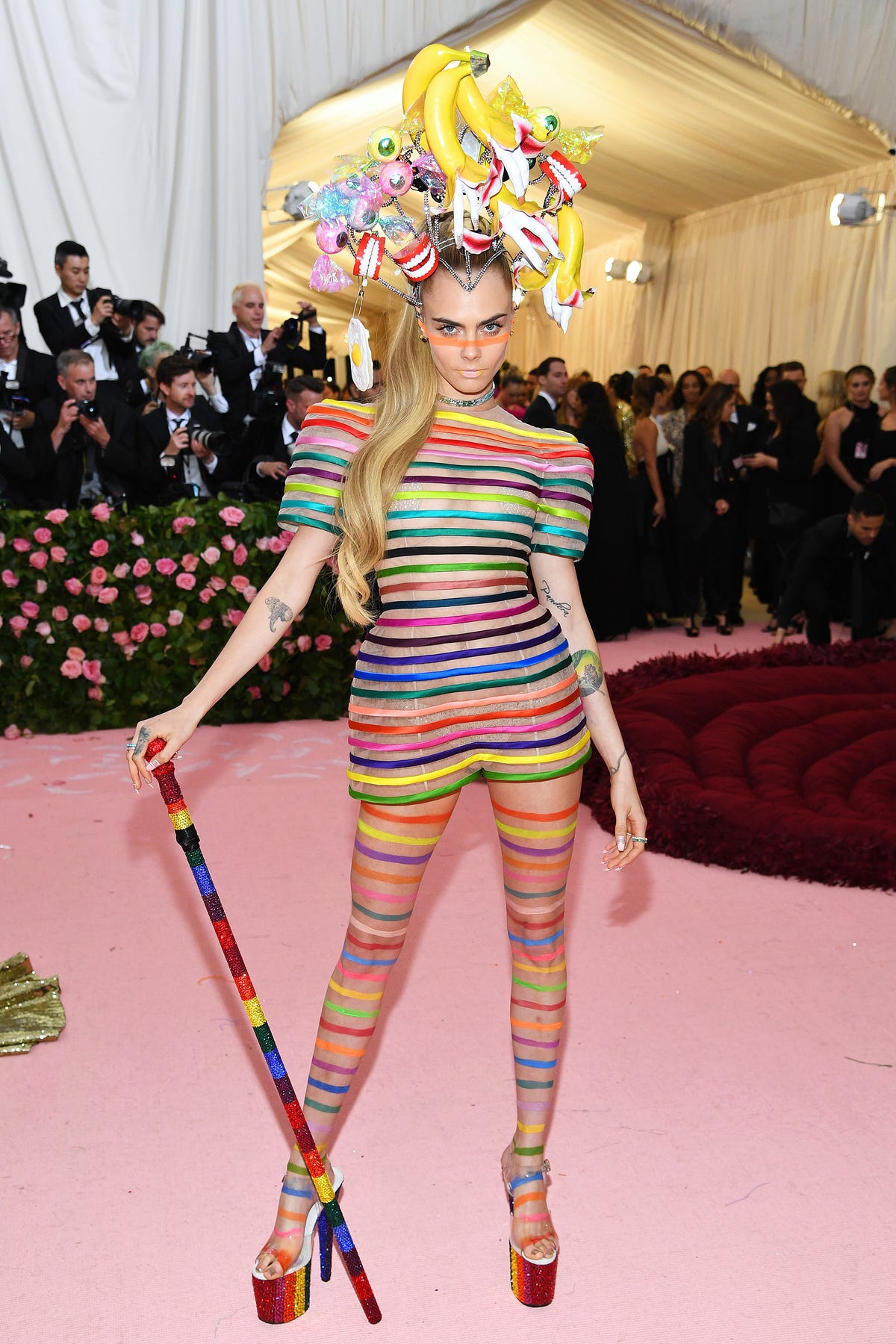 Cara Delevingne's Met Gala 2019 Rainbow Dior Jumpsuit