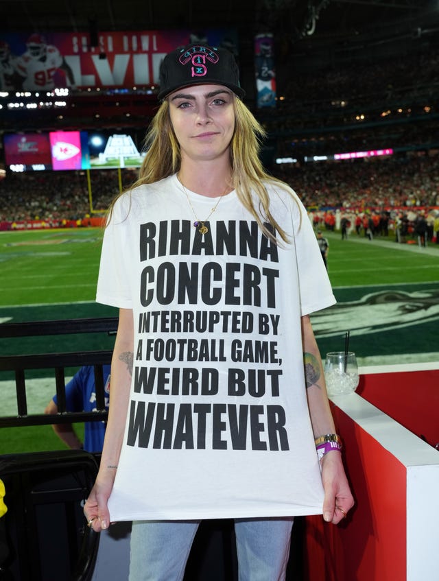 Cara Delevingne Supported Rihanna's Super Bowl Performance In