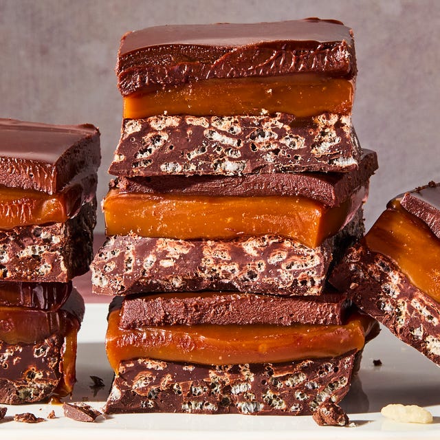 Caramel Crunch Bars chocolate and caramel layered dessert bars