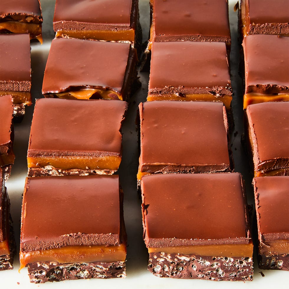 chocolate and caramel layered dessert bars