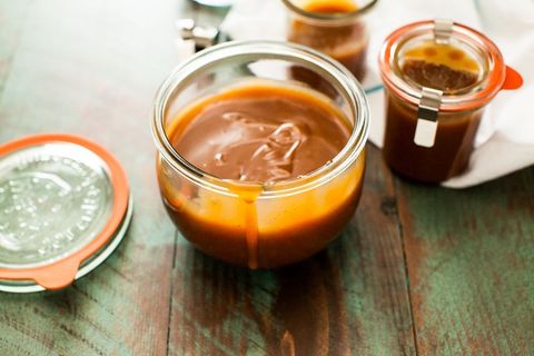 caramel sauce in jar