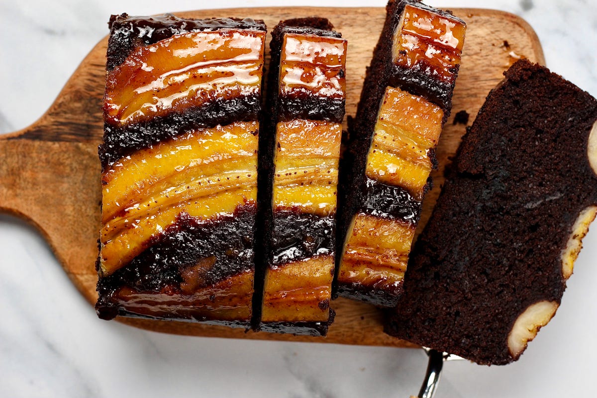 Chocolate & Caramelised Banana Bread