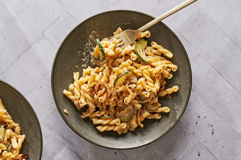 caramelized lemon and zucchini pasta