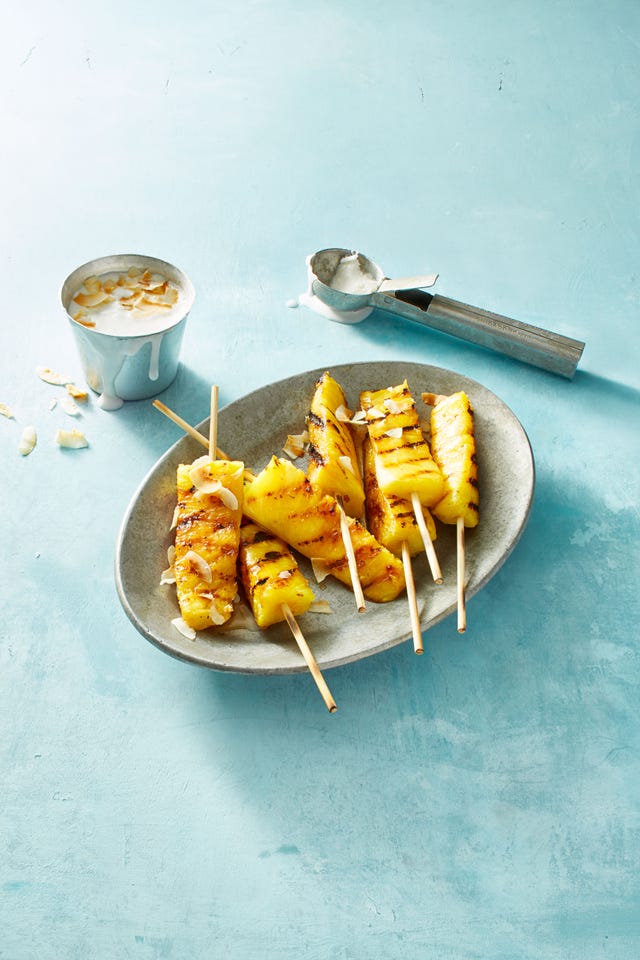 caramelized pineapple skewers